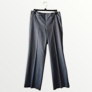 Be Yourself High Waist Button Wide Leg Trouser
